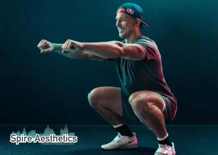 Image of man build leg muscle Ravensthorpe through exercise
