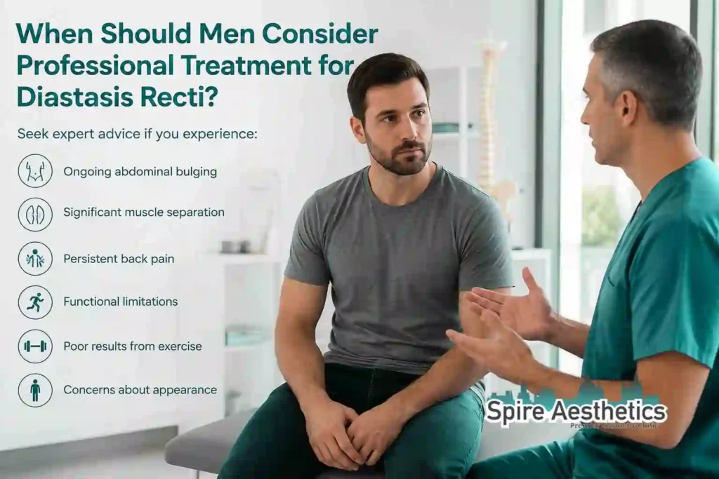 When Should Men Consider Professional Treatment for Diastasis Recti Ravensthorpe?